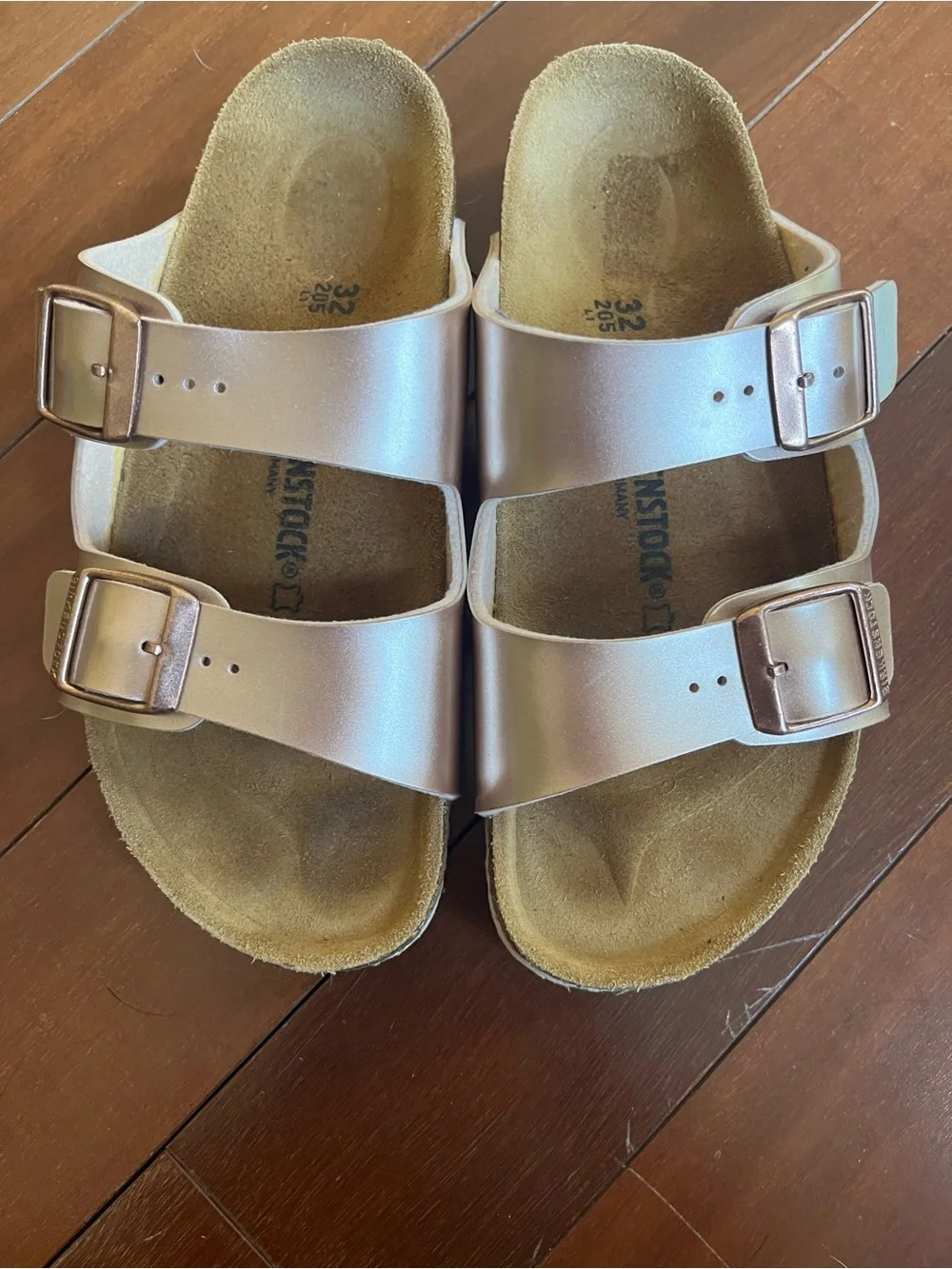 Birkenstock Sizing Chart Poster with Yellow and Green Accents